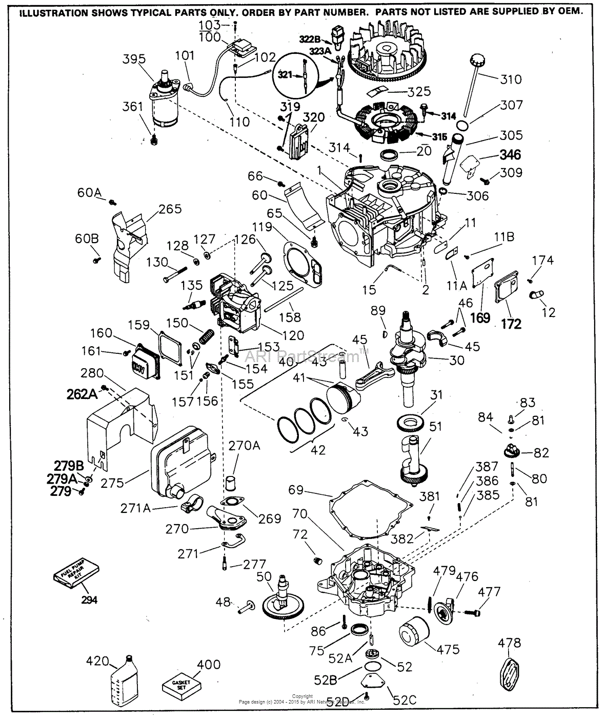 Tecumseh Ov Ea B Parts Diagram For Engine Parts List