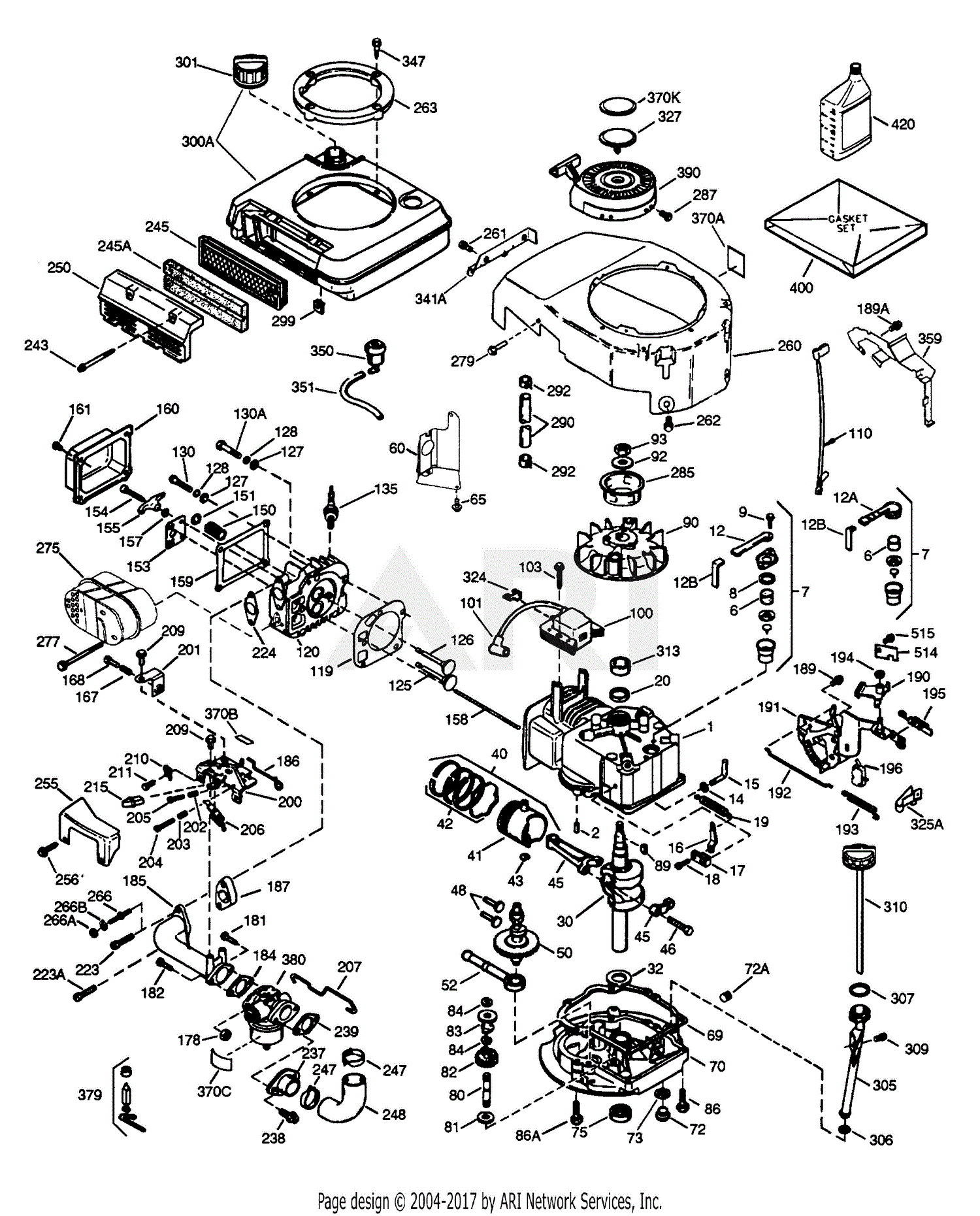 Tecumseh OVRM60-21020D 21020D-OVRM60 Parts Diagram for Engine Parts List #1