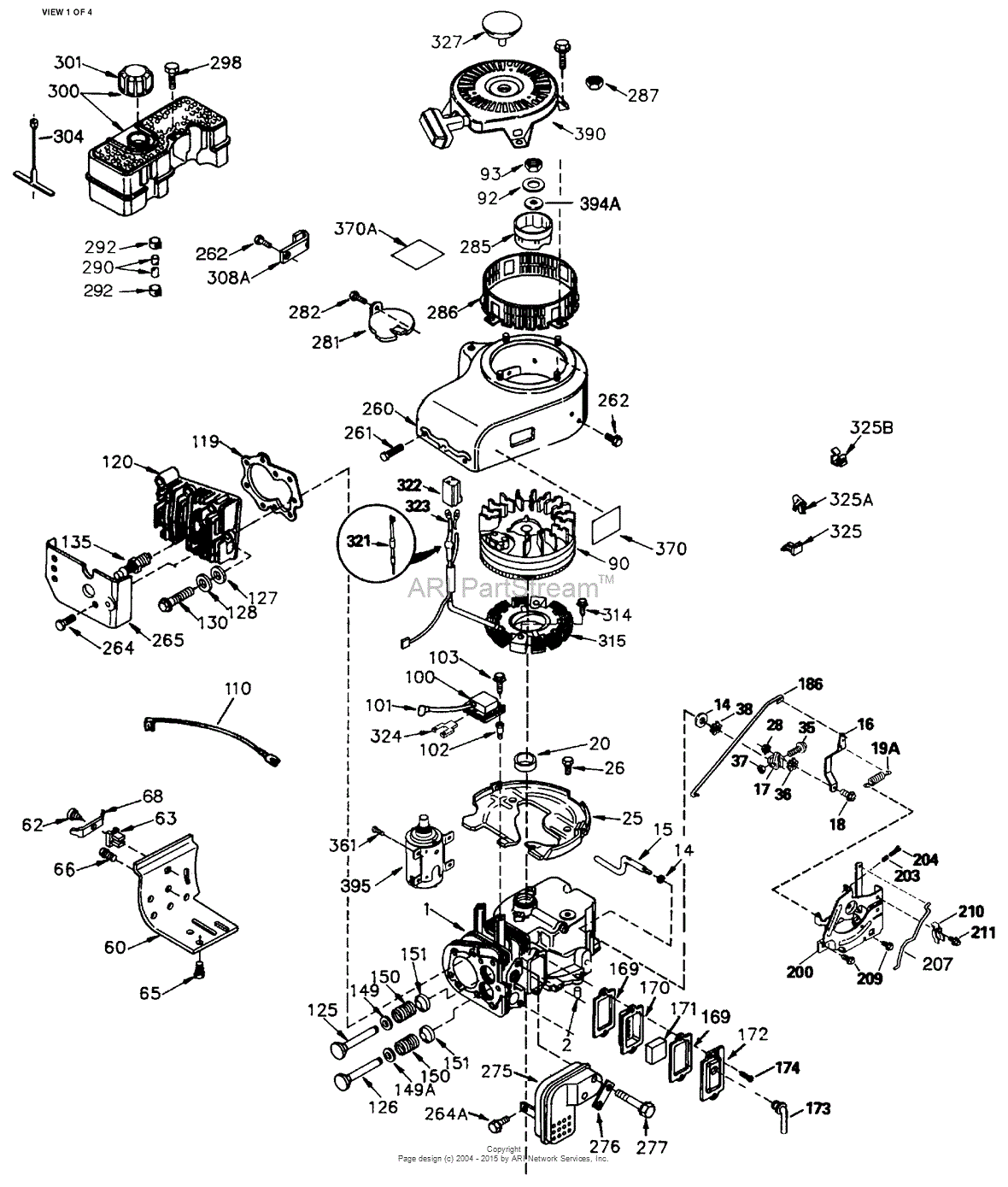 Tecumseh TVM195-150254G Parts Diagram for Engine Parts List #1