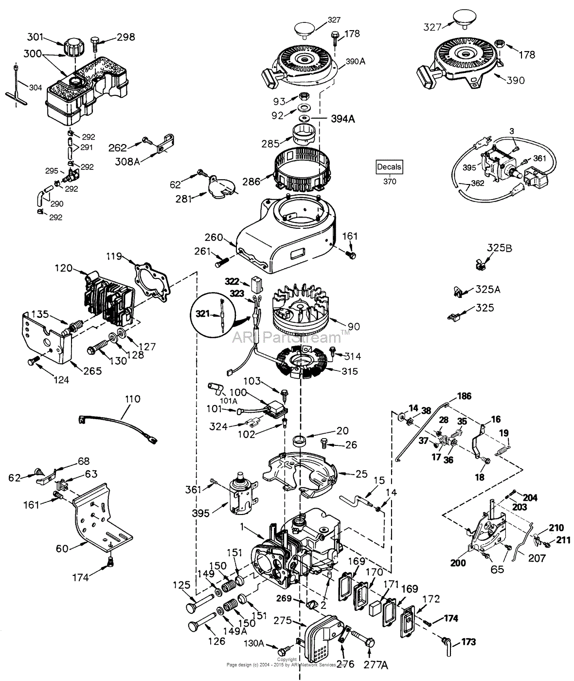 Tecumseh TVM220-157402C Parts Diagram for Engine Parts List #1