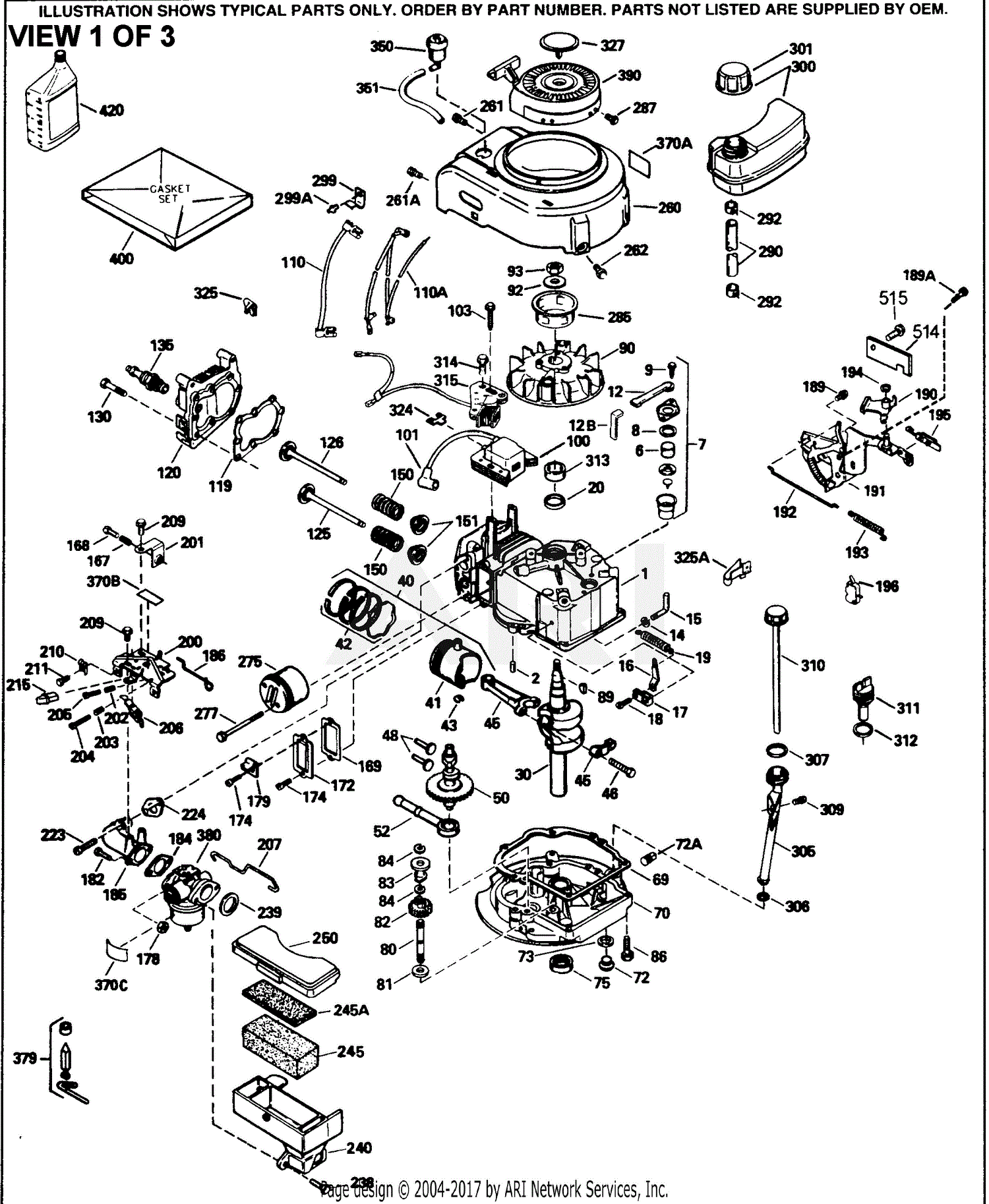 Tecumseh TVS105-53167H 143-414222 Craftsman 53167H-TVS105 Parts Diagram ...