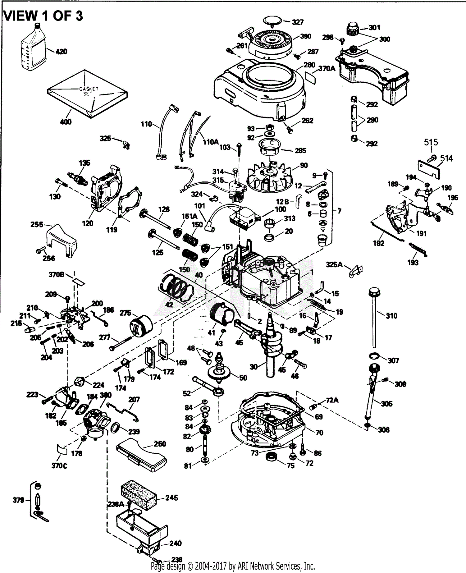 Tecumseh TVS120-63000A 63000A-TVS120 Parts Diagram for Engine Parts List #1