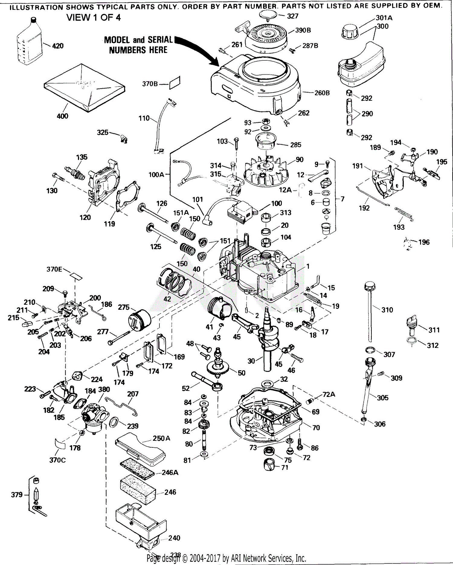 Tecumseh TVS90-43333D 143-364012 Craftsman 43333D-TVS90 Parts Diagram ...