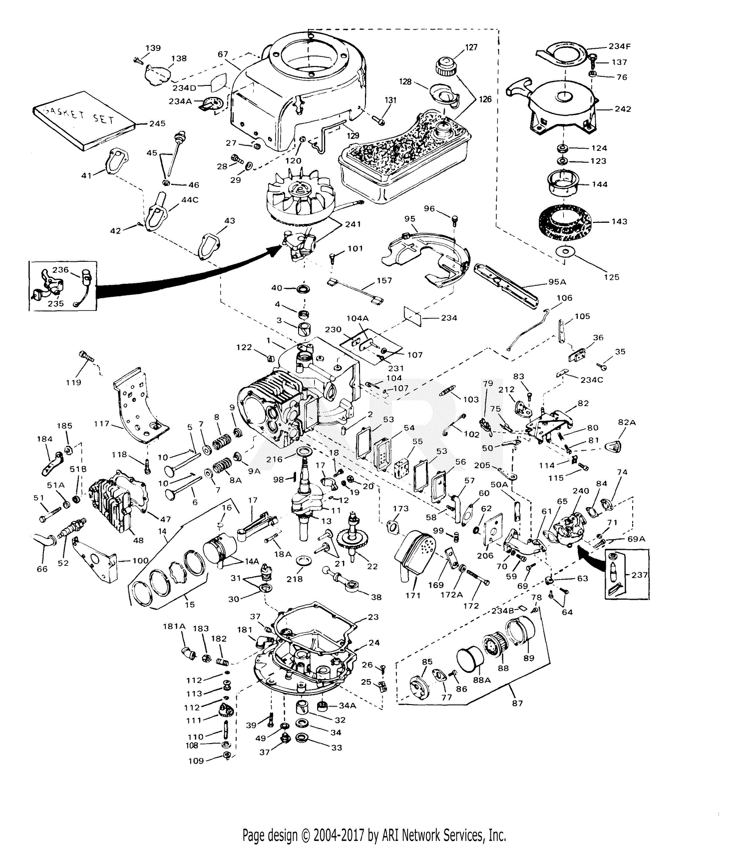 Tecumseh V60-70212G 143-216062 Craftsman 70212G-V60 Parts Diagram for ...