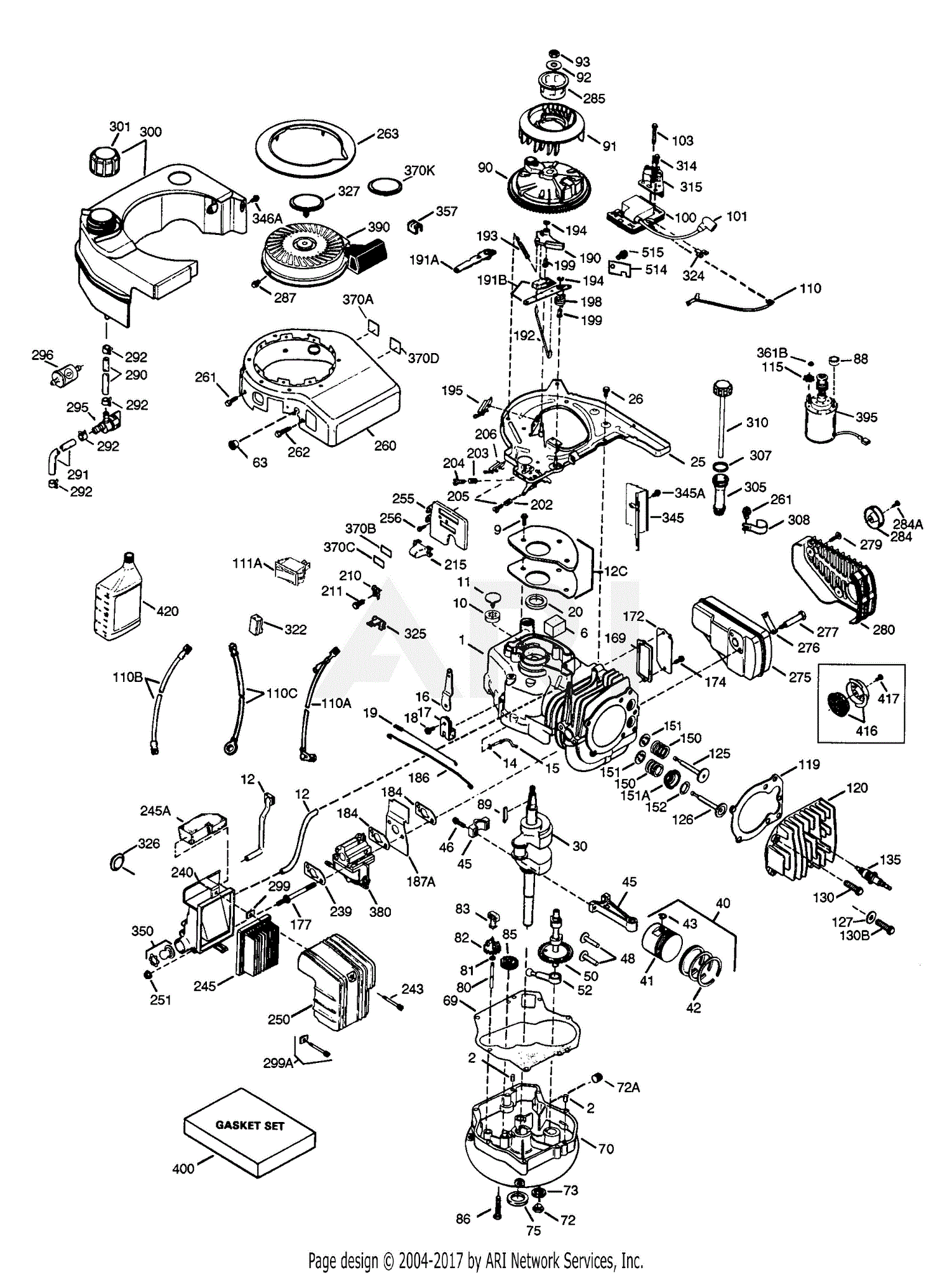 Tecumseh VLV66-502514C 143-986700 Craftsman 502514C-VLV66 Parts Diagram ...