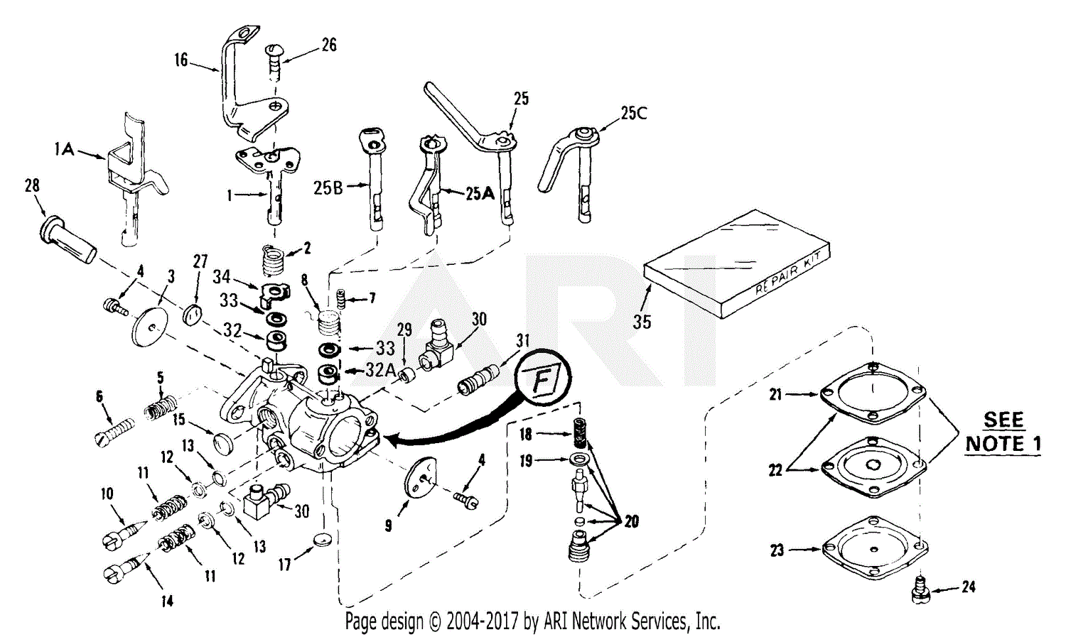 Tecumseh CA-630982 630982-CA Parts Diagram for Carburetor