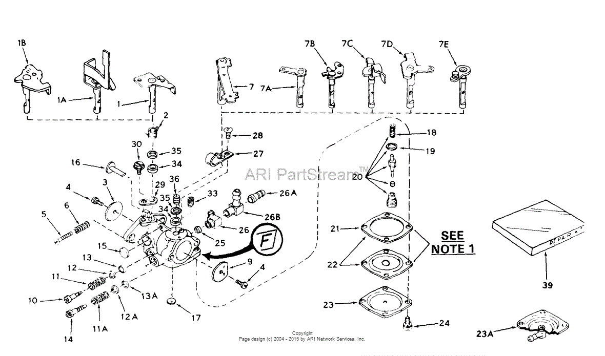 Tecumseh CA-631462 Parts Diagram for Carburetor