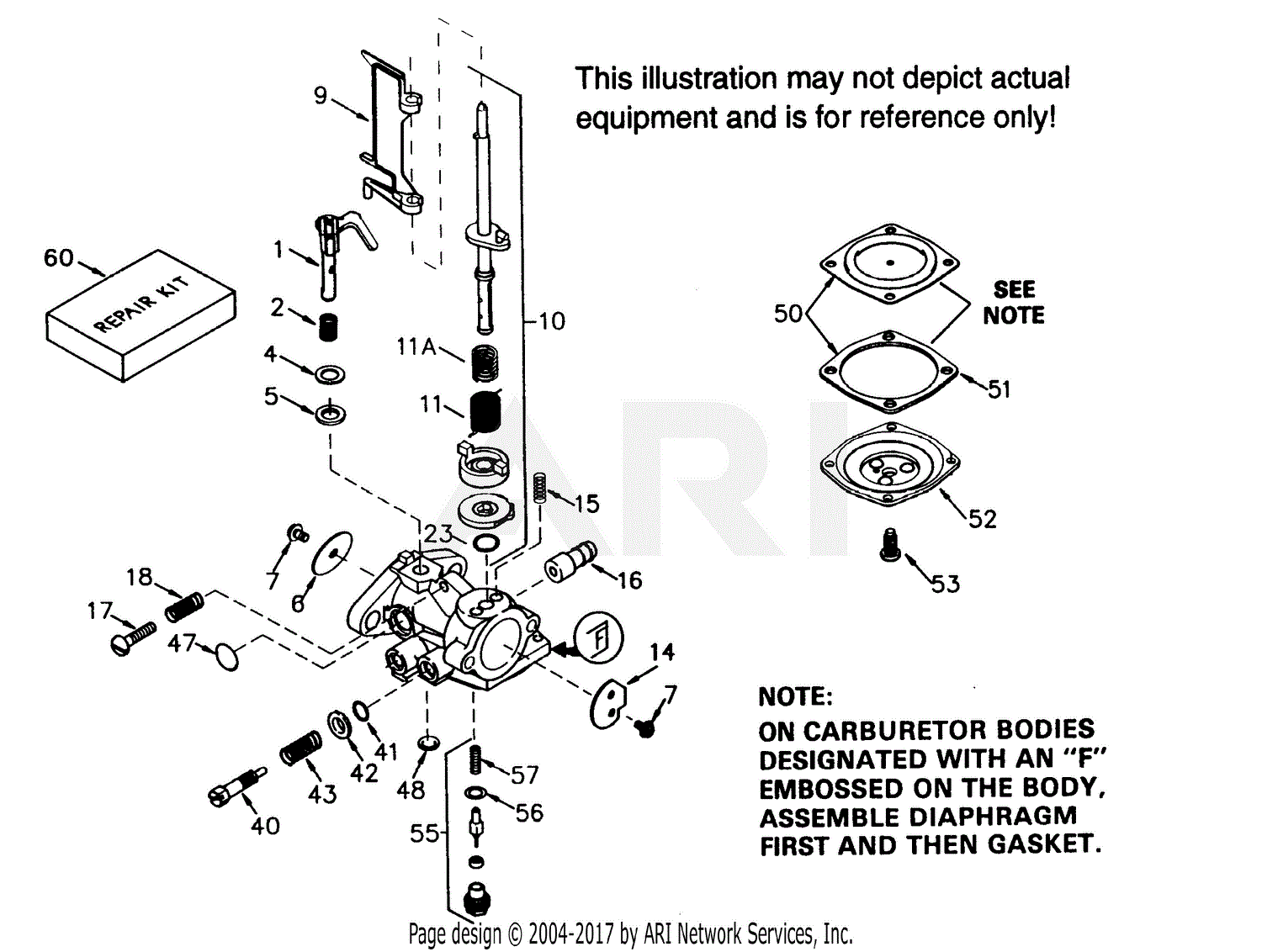 Tecumseh Tec 632218a 1505 Mfg No 632218a Tec Parts Diagram For Carburetor 2184