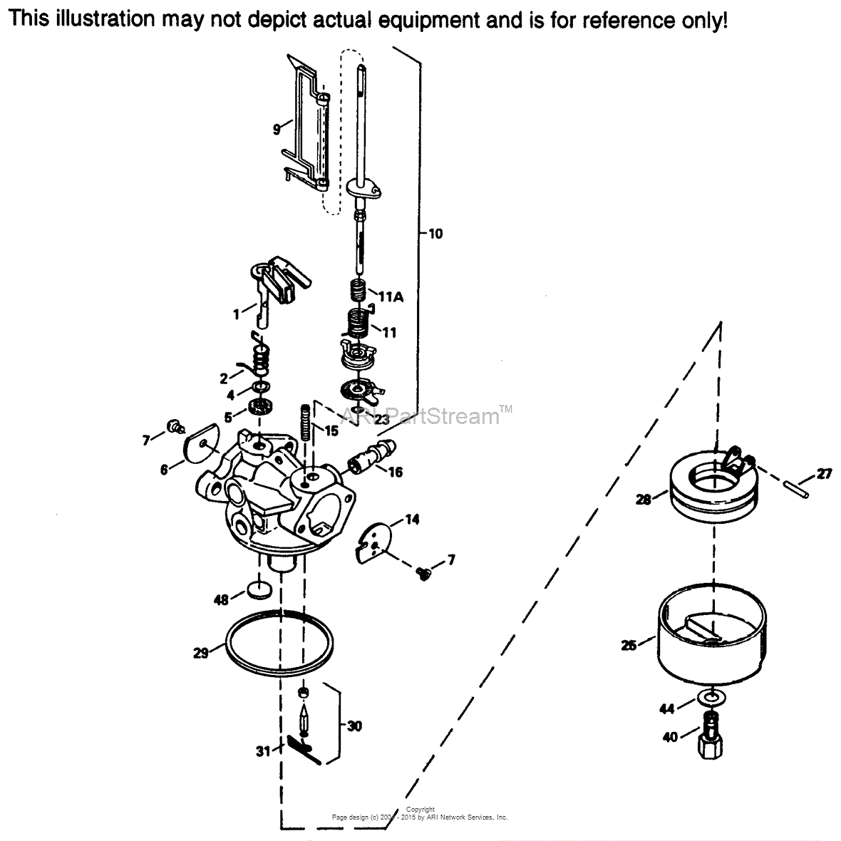 Tecumseh TEC-632364 Parts Diagram for Carburetor