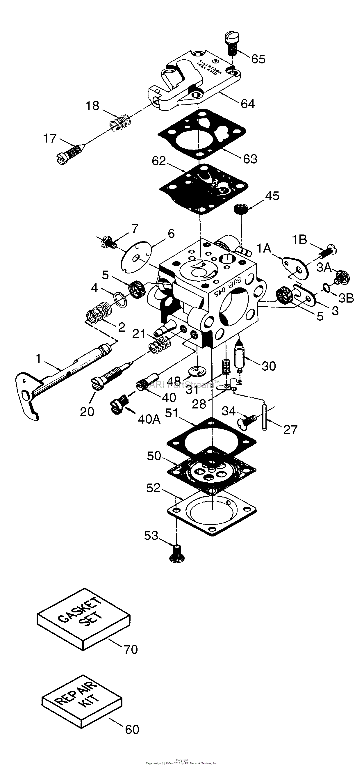 Tecumseh TEC-632901 Parts Diagram for Carburetor