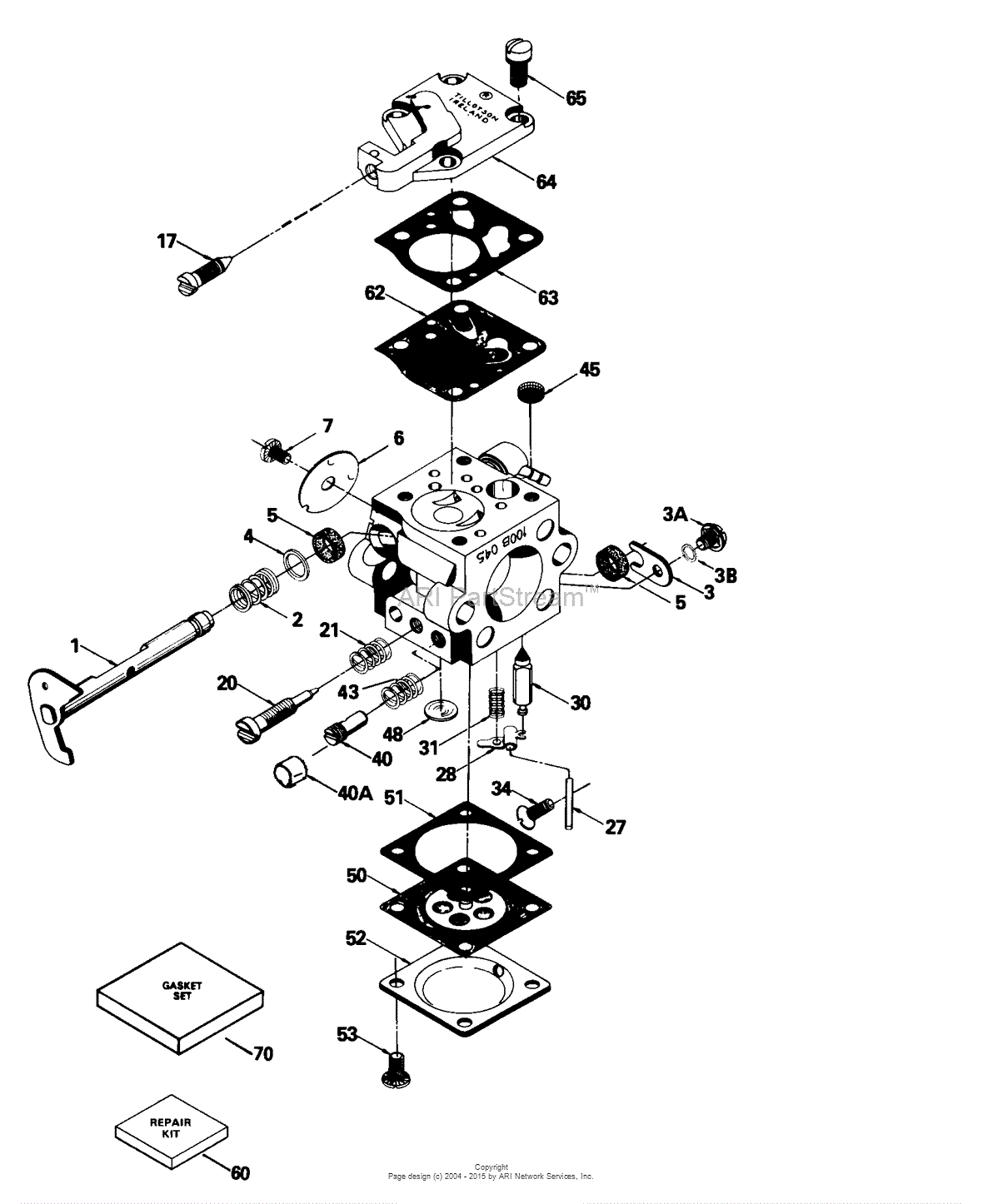 Tecumseh TEC-632942B Parts Diagram for Carburetor