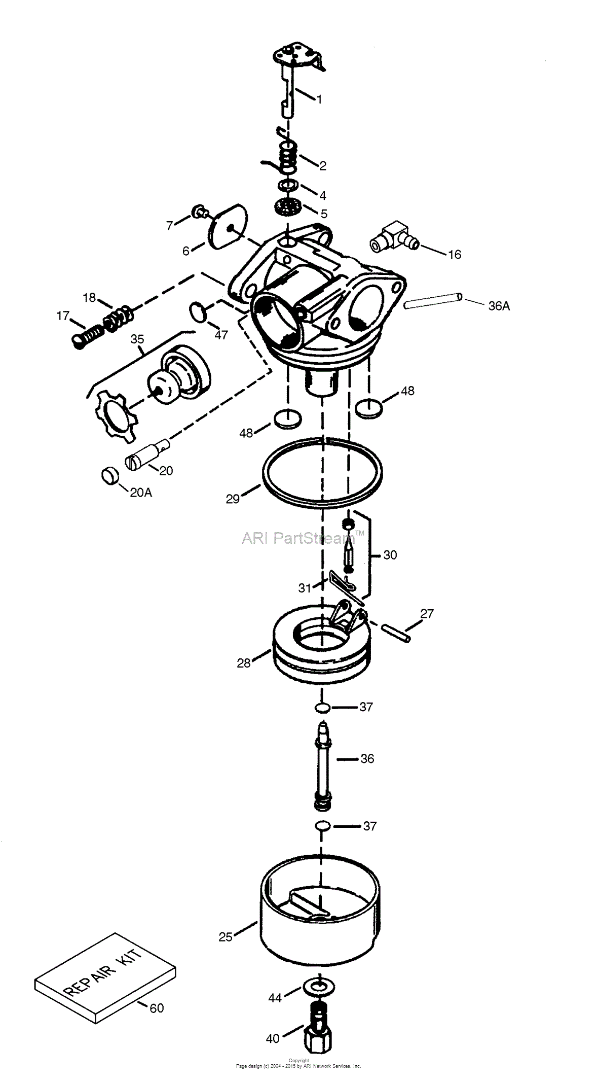 Tecumseh TEC-640174 Parts Diagram for Carburetor 1 4 hp kawasaki engine diagram 