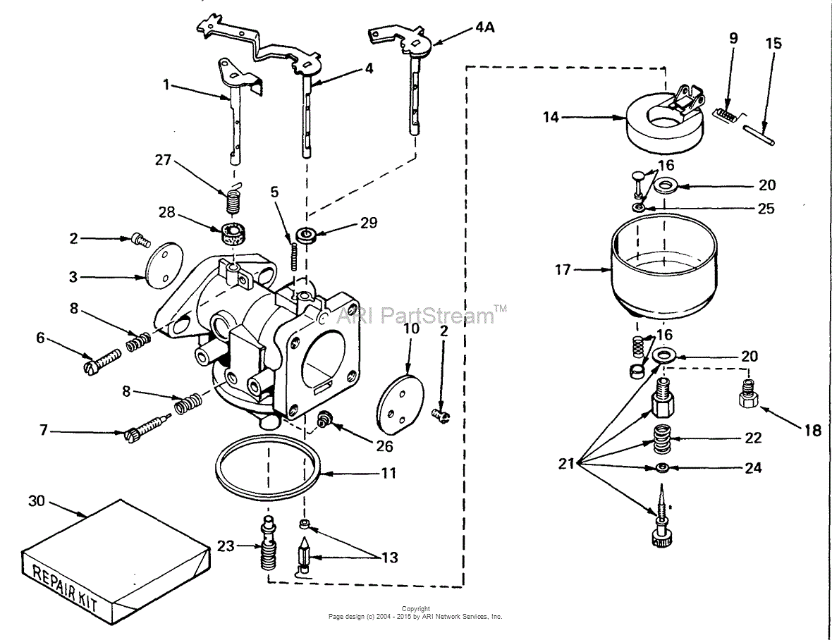 Tecumseh WALBRO631763 Parts Diagram for Carburetor