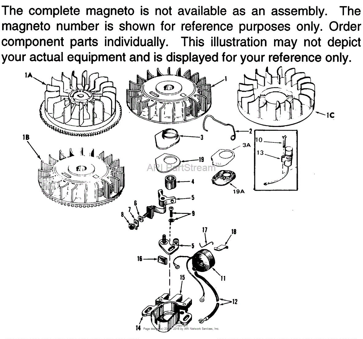 Tecumseh MG-610772A Parts Diagram for Magneto 7hp tecumseh coil wiring diagram 