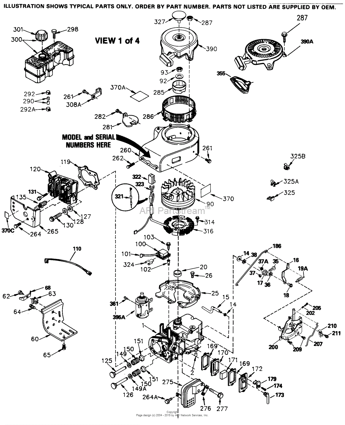 Tecumseh TVXL220-157246B Parts Diagram for Engine Parts List #1