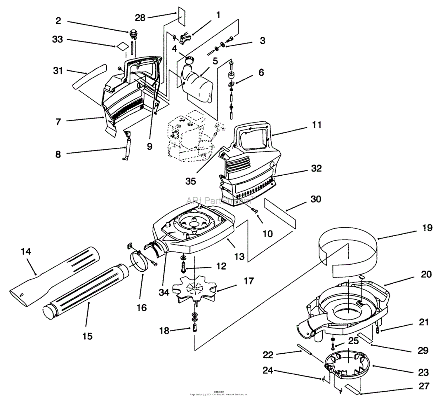 Toro Professional 62901, Gas Blower Vacuum, 1998 (sn 890000001 