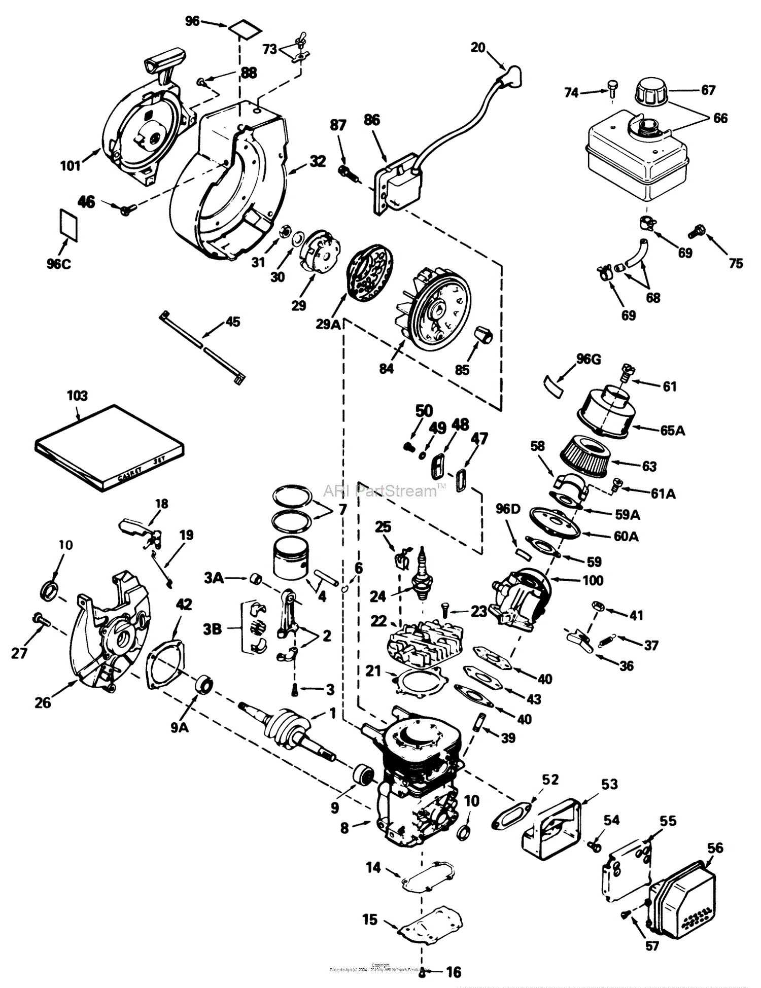 Toro Professional 58432, 2-Cycle Edger, 1989 (SN 9000001-9999999) Parts ...