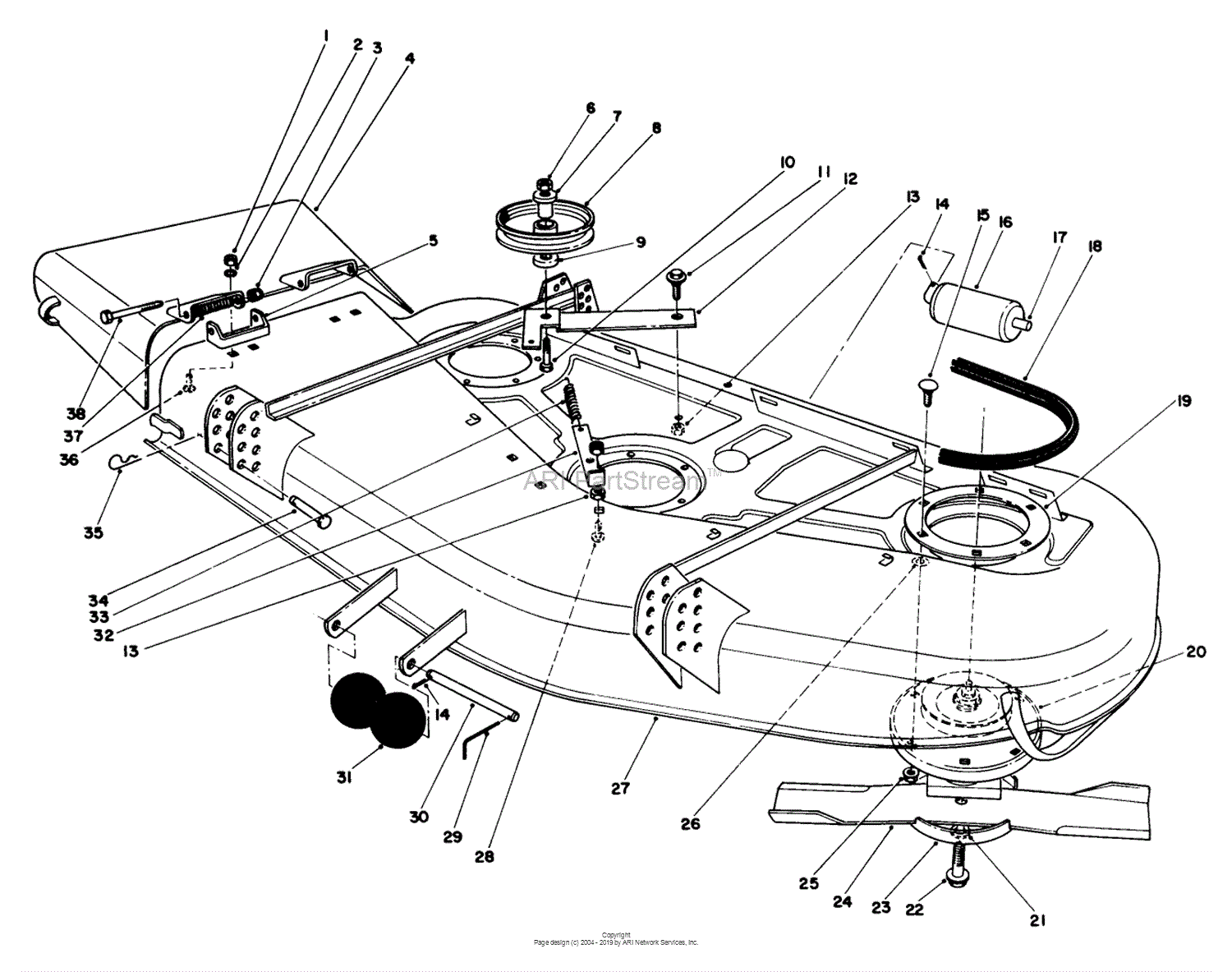 Toro Professional 30718, ProLine 118, 1990 (SN 0000001-0999999) Parts ...