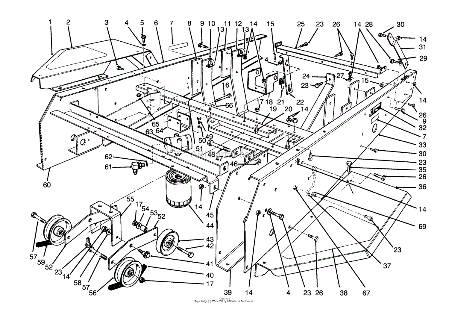 Toro Professional 30718, ProLine 118, 1994 (SN 4900001-4999999) Parts ...