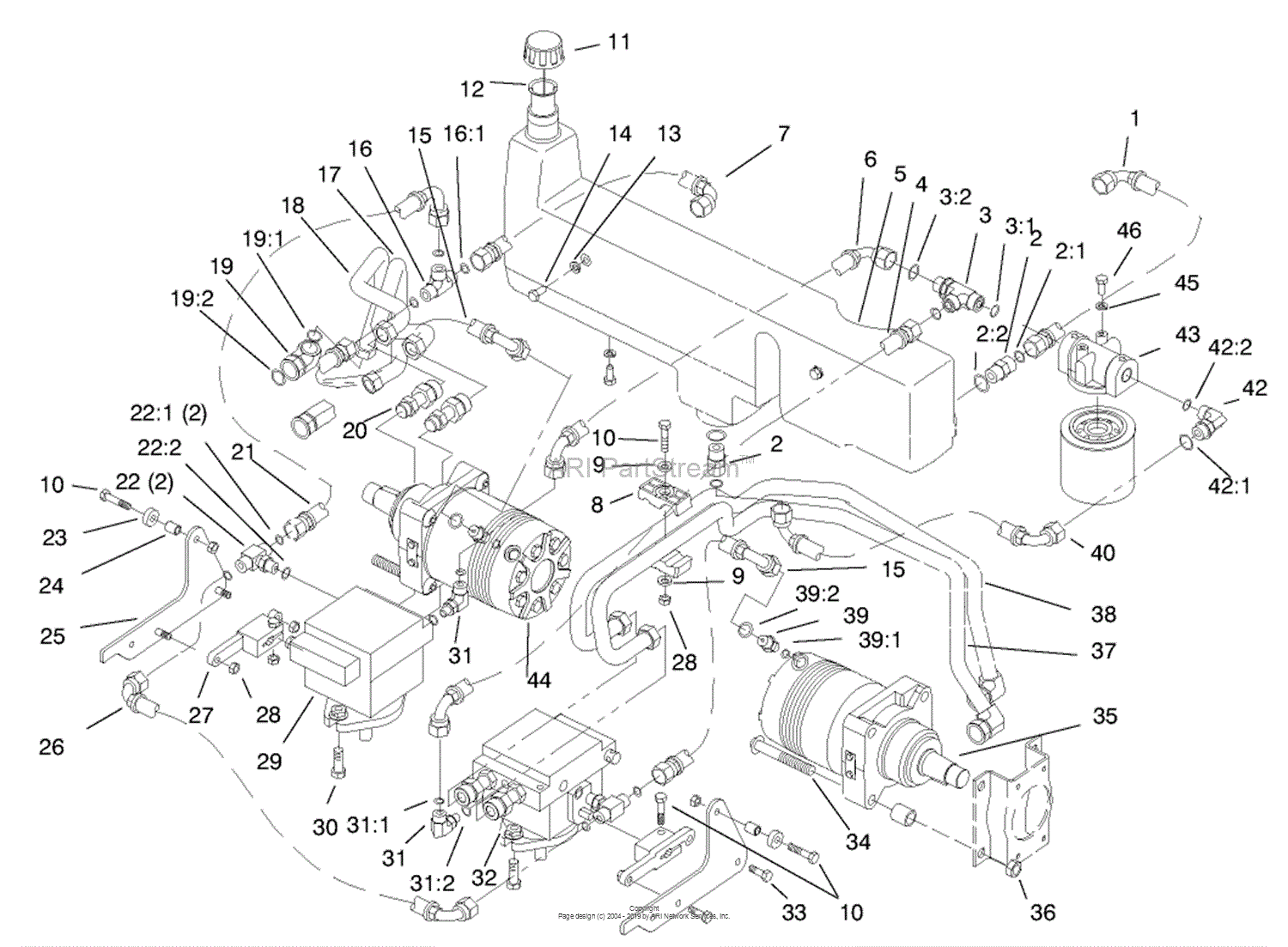 Toro Professional 74160, Z222 Z Master, 1997 (SN 790001-799999) Parts