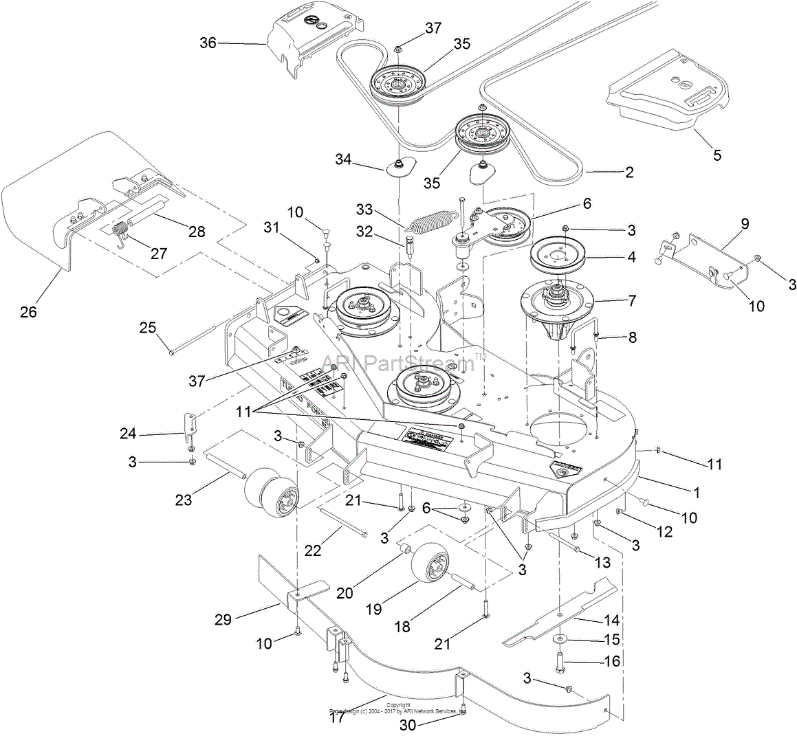 Toro Z Master Deck Belt Diagram