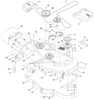 Toro Professional 75936, Z Master Commercial 3000 Series Riding Mower, with  60in TURBO FORCE Side Discharge Mower, (SN 402100000-999999999) Parts  Diagram for DECK ASSEMBLY