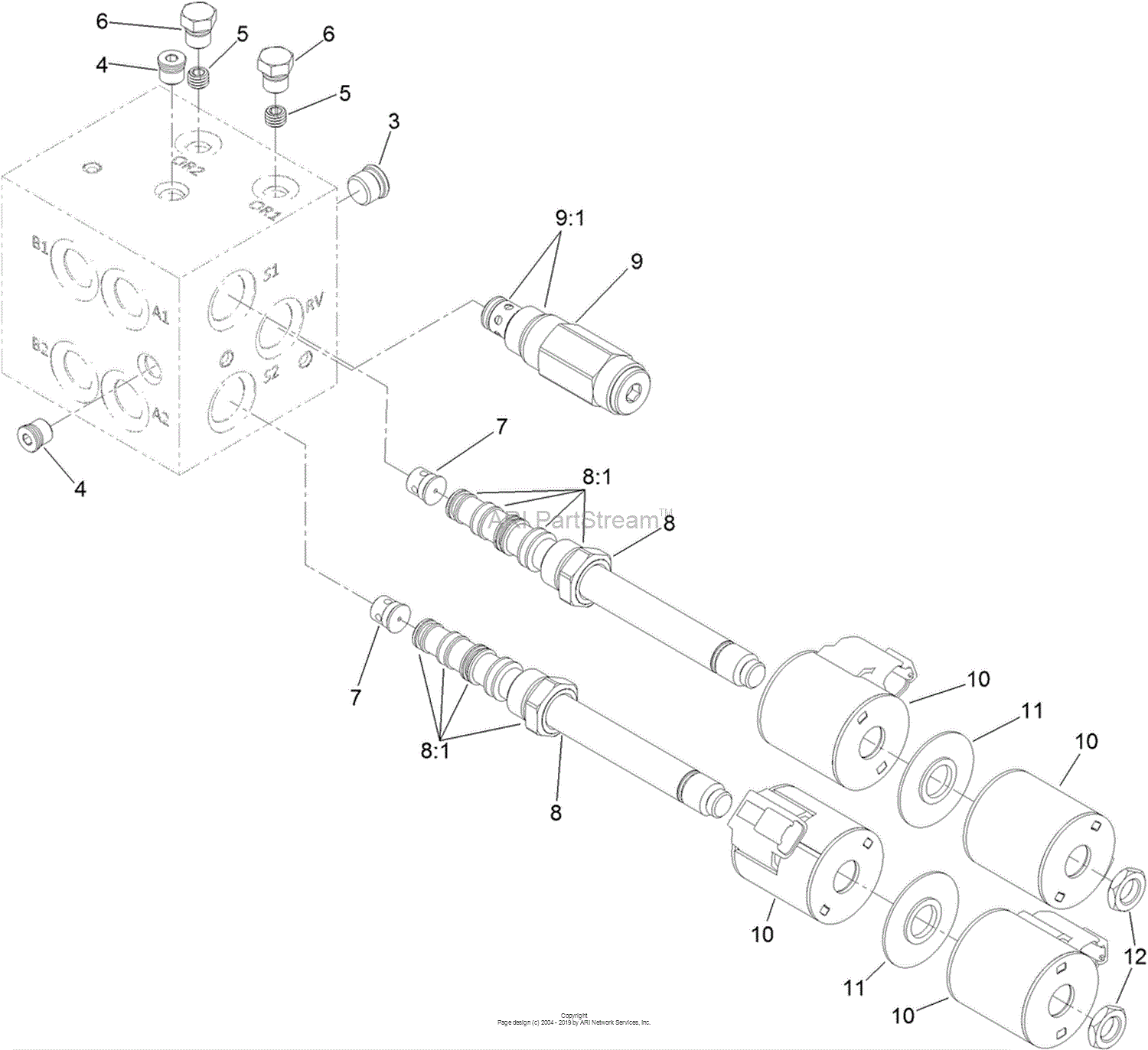 Toro Professional 25515E, Dual Function Auxiliary Hydraulics Kit ...