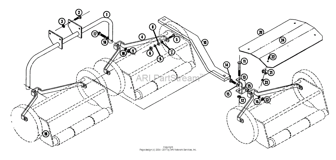 Toro SGM-603, 3 Gang Reel Mower, 1965 Parts Diagram for GANG MOWER