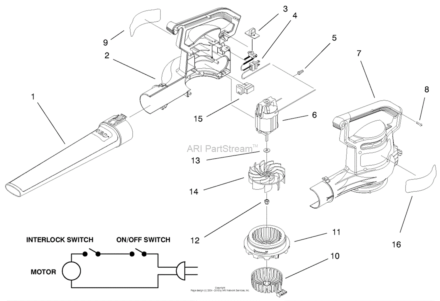 Toro 51582, Super Blower Vac, 1997 (SN 79000001-79999999) Parts Diagram ...