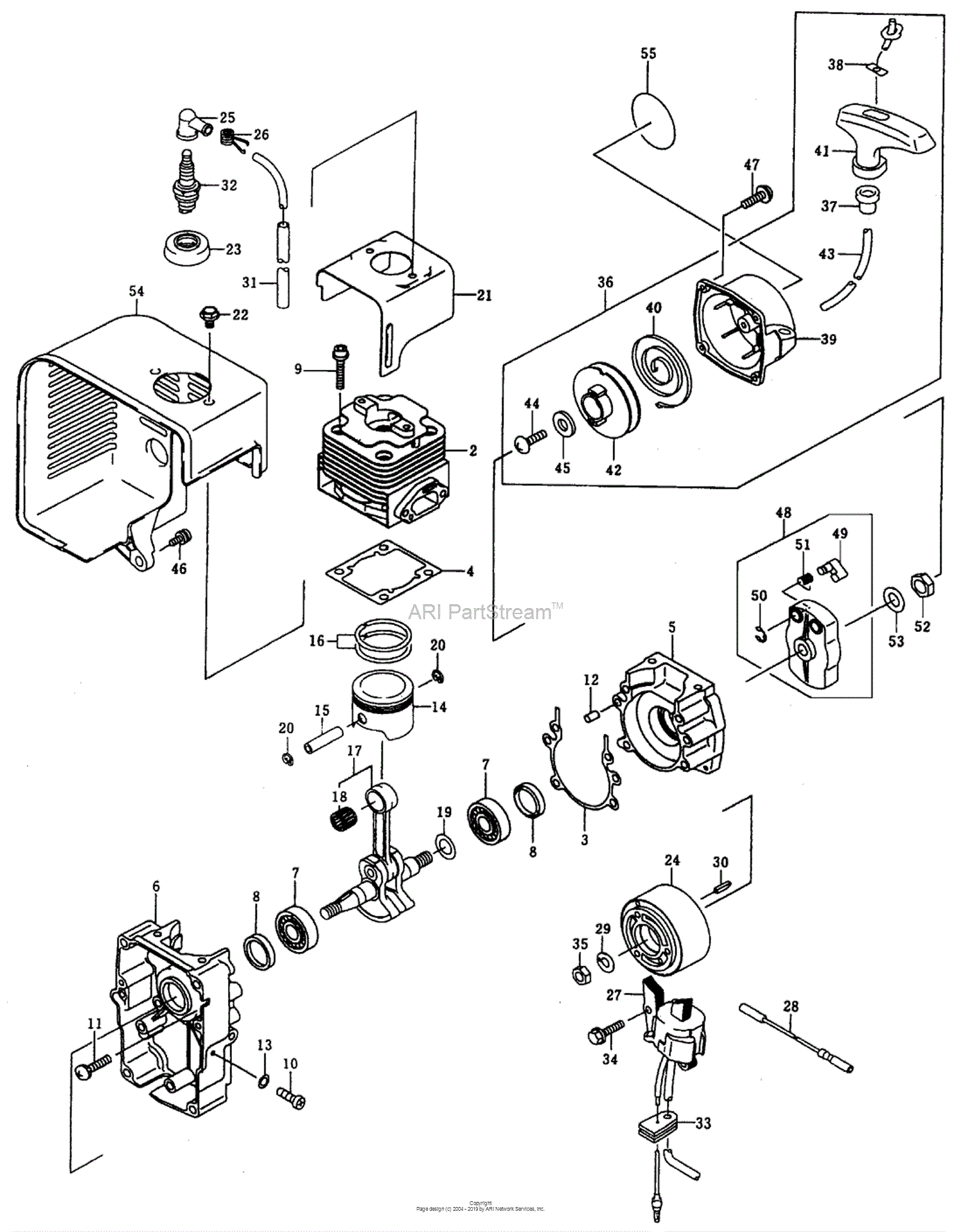 Toro 53047, BP 6900 Back Pack Blower, 1998 (SN 8900001-8999999) Parts ...