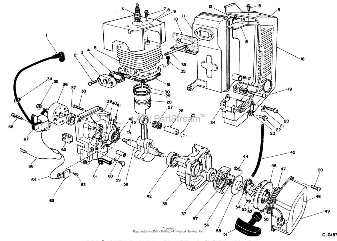 Toro 30941, 41cc Back Pack Blower, 1995 (SN 59000001-59999999) Parts ...