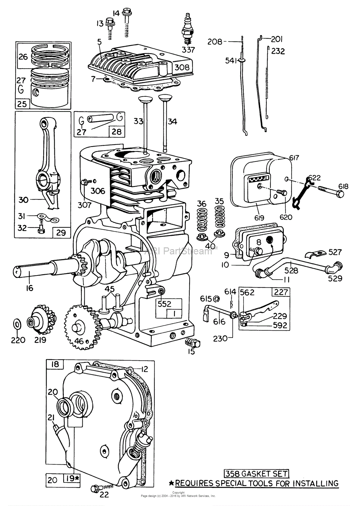 Toro 62912, 5 hp Lawn Vacuum, 1978 (SN 8000001-8999999) Parts Diagram