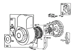 Toro 03104 - 58 Professional, 1980 (0000001-0999999) ENGINE BRIGGS