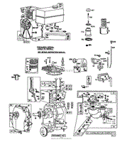 Toro 58431, 3.5 hp Edger, 1990 (SN 0000001-0999999) Parts Diagram for ENGINE  BRIGGS & STRATTON