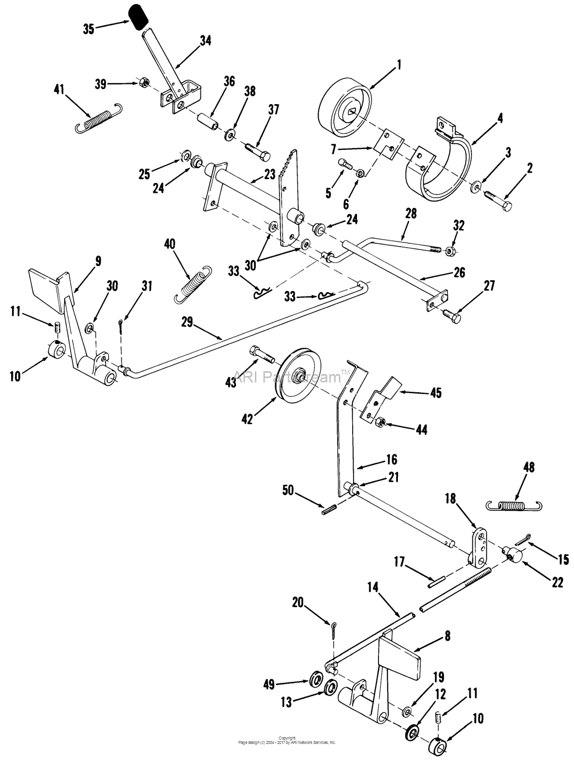 Toro 01-17KE02, C-175 Twin Automatic Tractor, 1982 Parts Diagram for ...