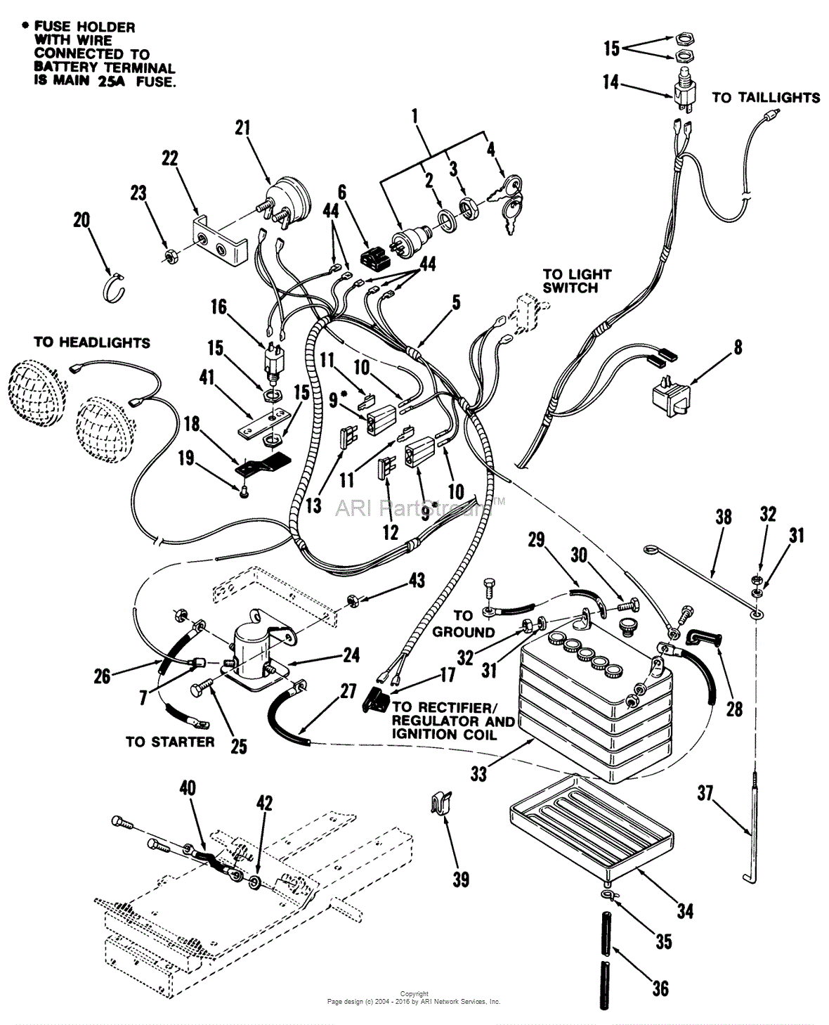 Toro 01-17KE02, C-175 Twin Automatic Tractor, 1982 Parts Diagram for ...