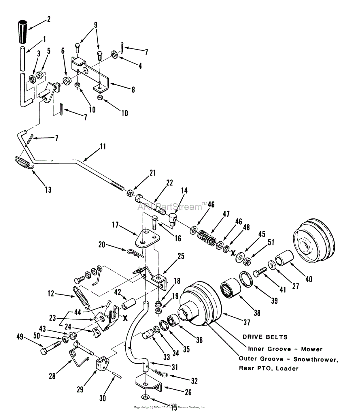 Toro 01-19KE02, C-195 Twin Automatic Tractor, 1984 Parts Diagram for ...