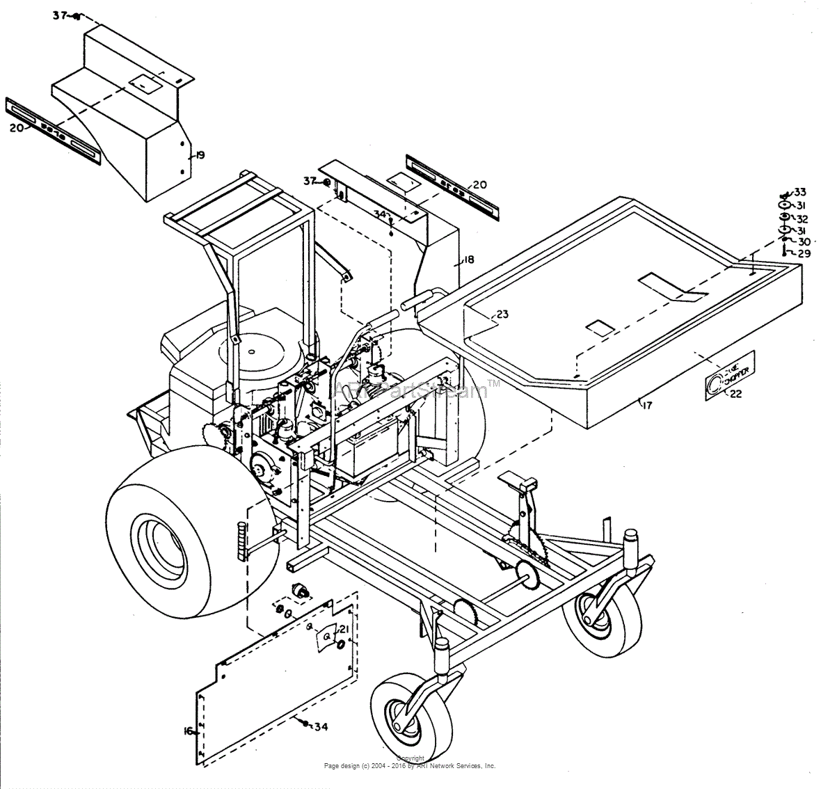Toro 08-18BE01, 5018 Dixie Chopper ZRT, 1985 Parts Diagram for SHEET