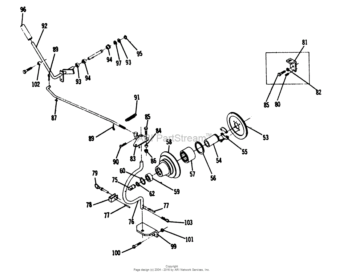 Toro 1-0120, 8 hp 4-Speed Tractor, 1973 Parts Diagram for PTO CLUTCH