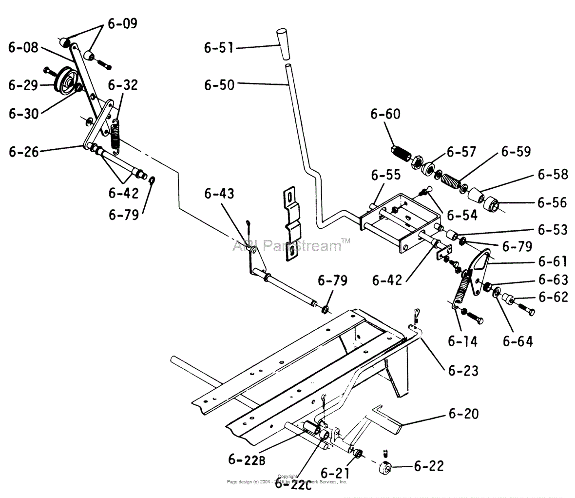 Toro 1-0491, C-120 Automatic Tractor, 1975 Parts Diagram for 6.050 ...