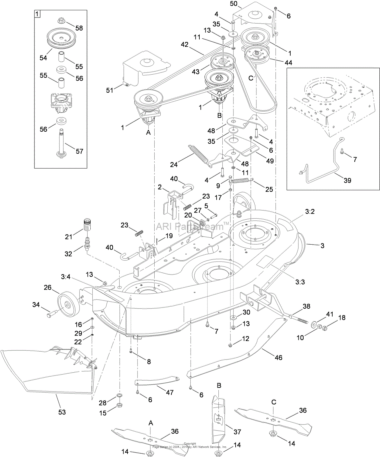 Toro 13AP61RH848, LX468 Lawn Tractor, 2009 (SN 1-1) Parts Diagram for ...