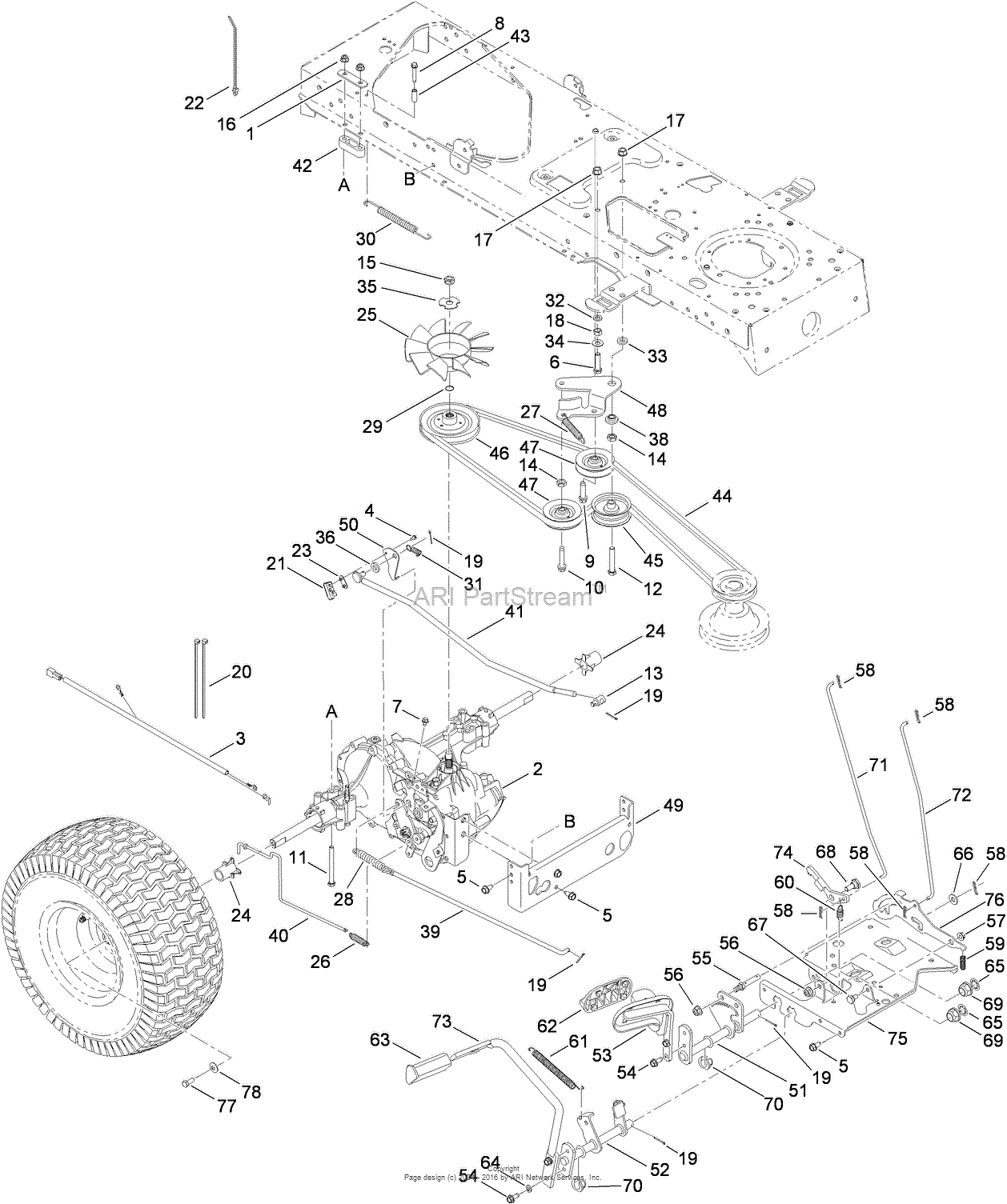 Toro 13AP61RH848, LX468 Lawn Tractor, 2009 (SN 1-1) Parts Diagram for ...