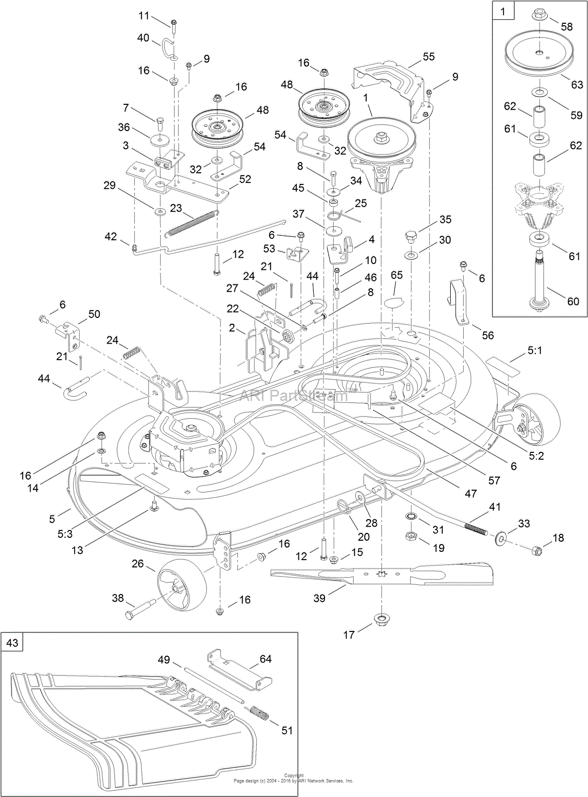 parts drive of 4 wheel 13AX91RS848, Parts 1 1) Lawn (SN Tractor, Toro 2011 LX427