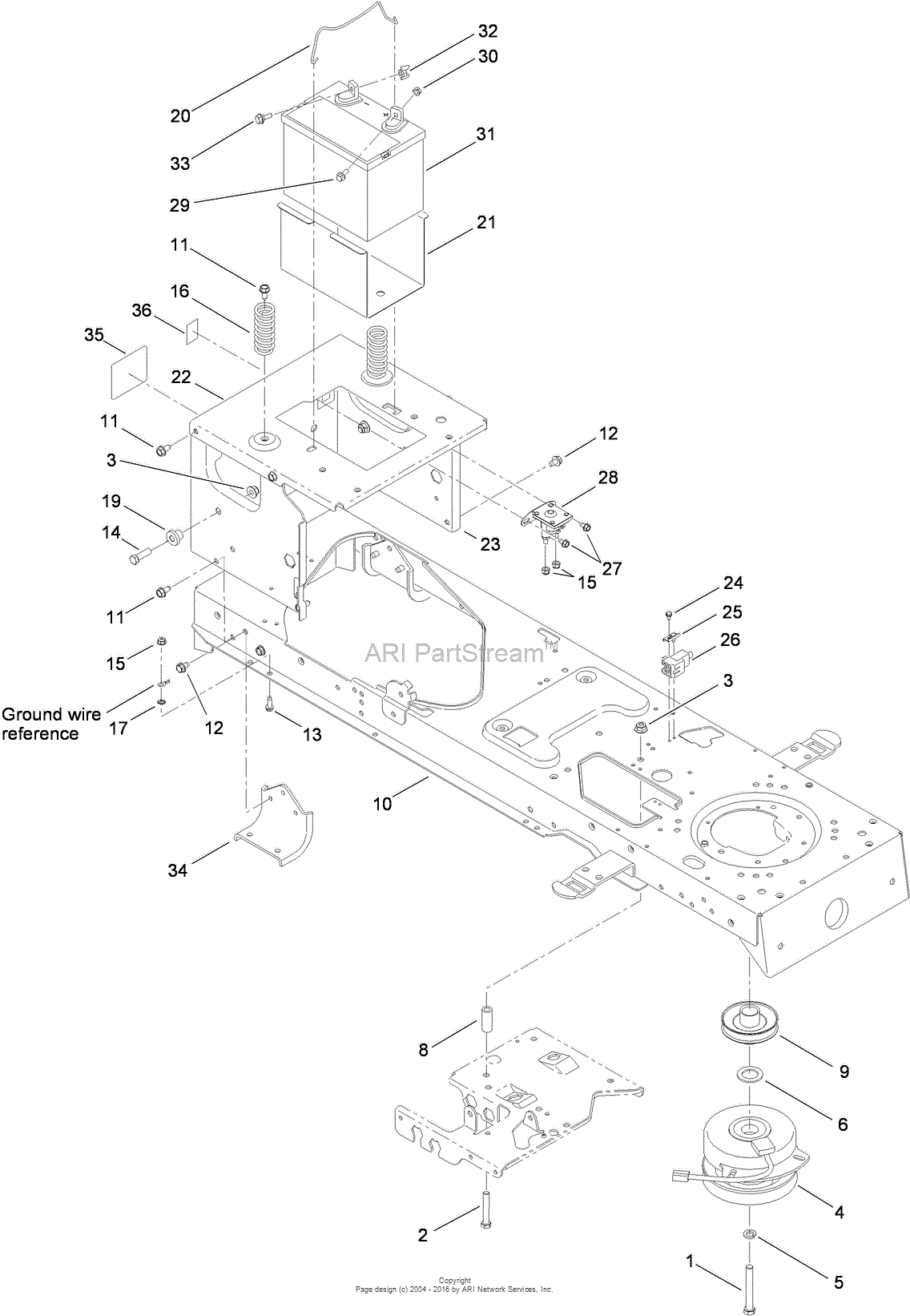 Toro 14AQ81RP048, GT2200 Garden Tractor, 2008 (SN 1-) Parts Diagram for ...