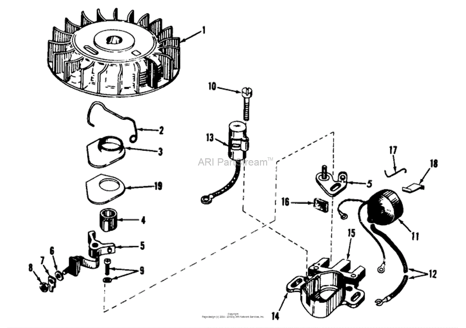 Toro 55050 935 Electric Lawn Tractor 1969 Sn 9000001 9999999 Parts Diagram For Magneto No 8869