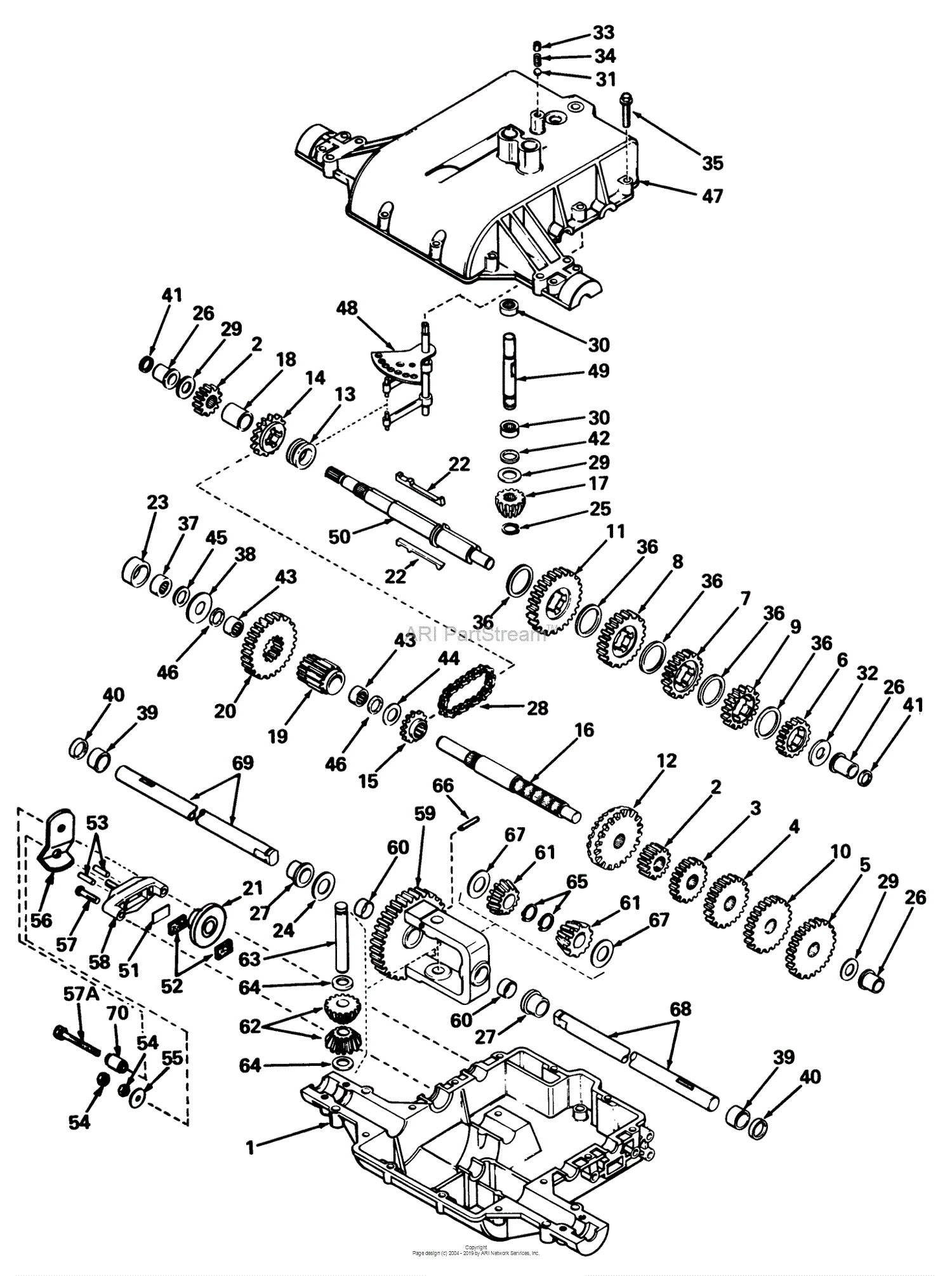 57356, 11-42 Lawn Tractor, 1978 (SN 8000001-8999999) PEERLESS TRANSAXLE MOD...