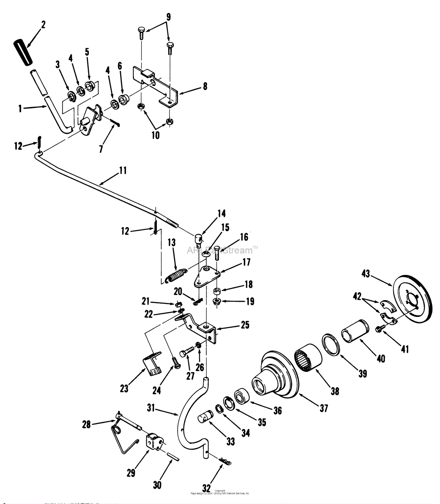 Toro 81-10K801, C-101 8-Speed Tractor, 1978 Parts Diagram for PTO ...