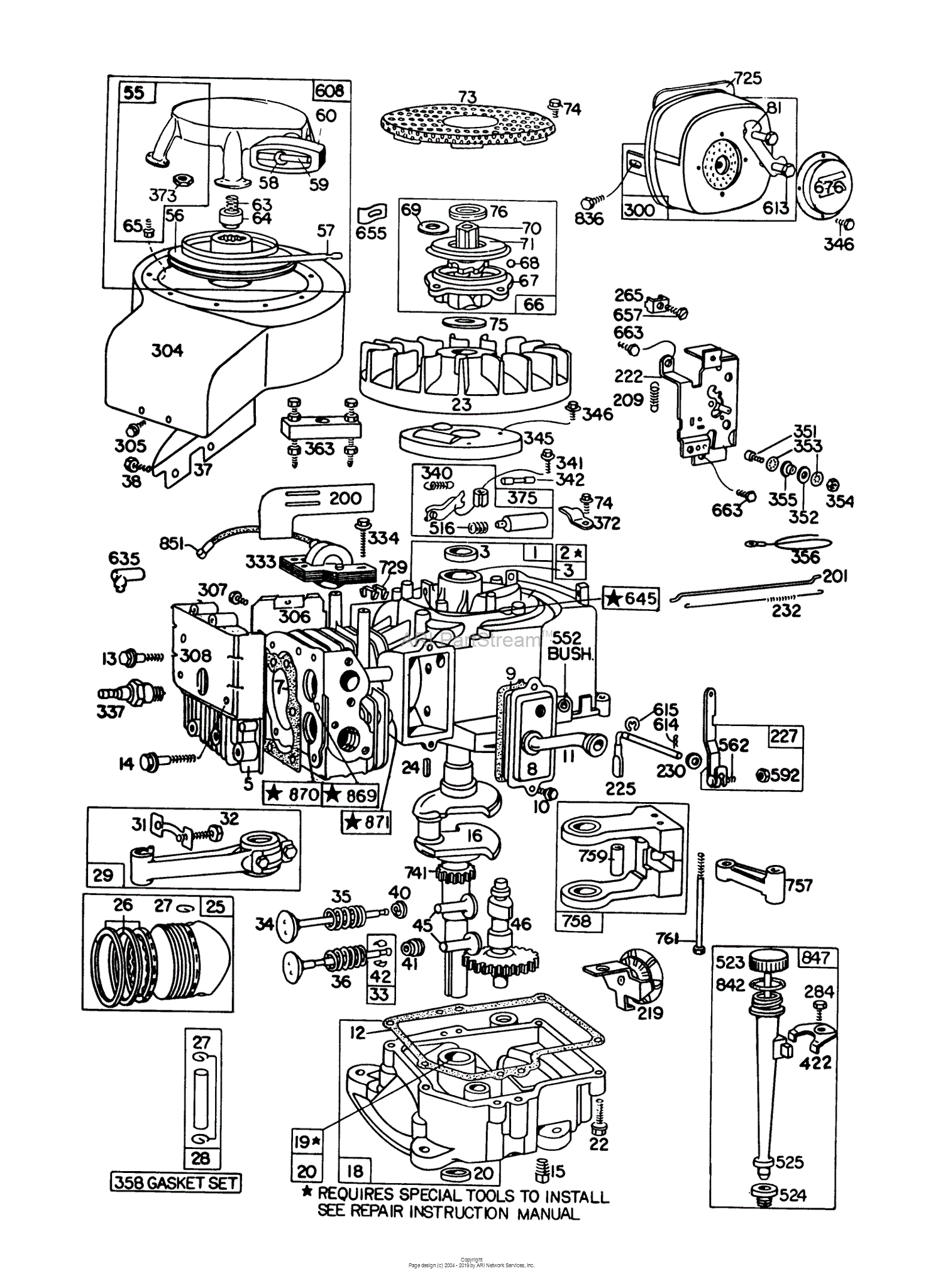 Toro 57375, 8 hp Front Engine Rider, 1980 (SN 00000010999999) Parts