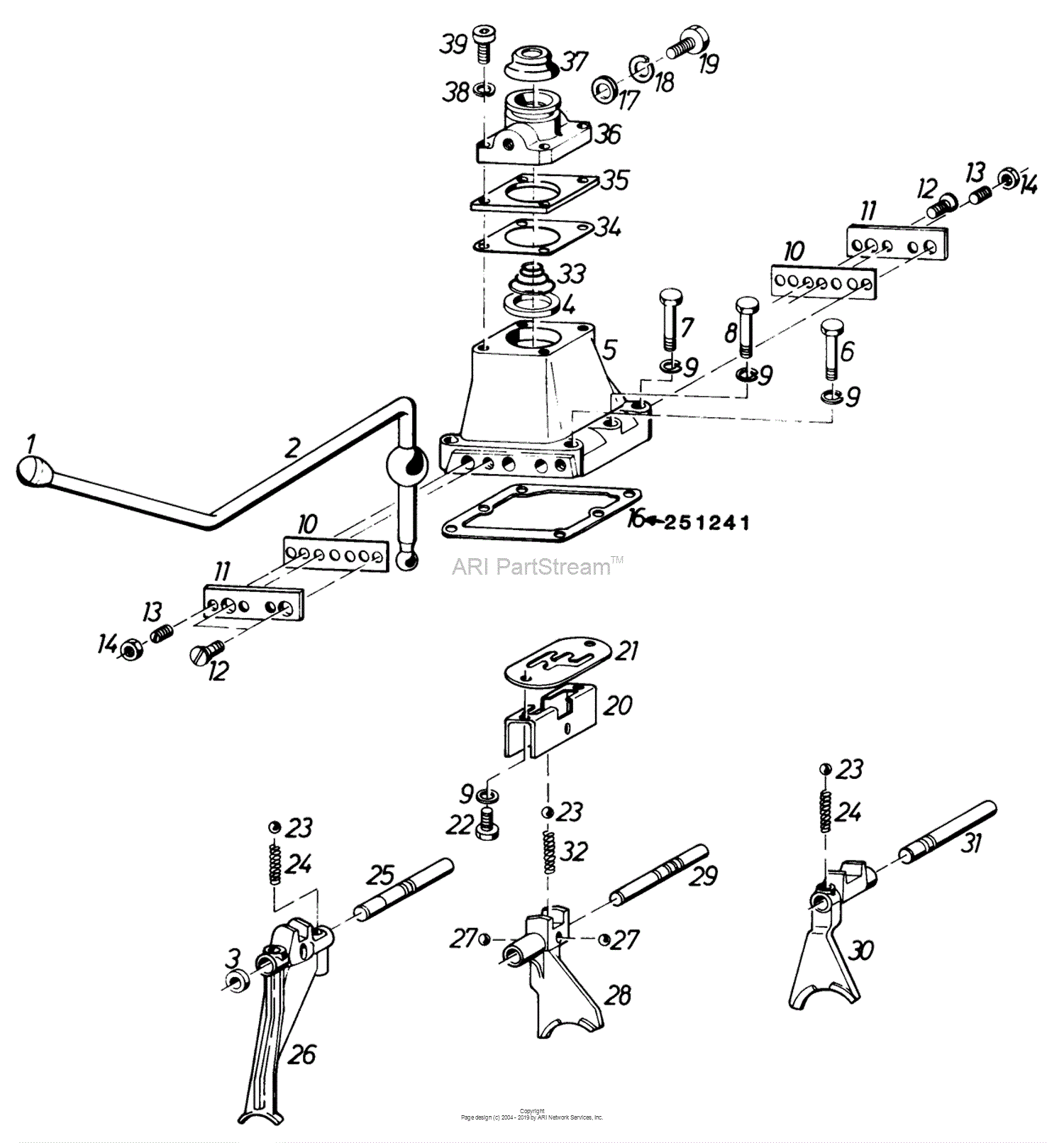 Toro 91-20rg01, D-250 10-speed Tractor, 1979 Parts Diagram For Shift 