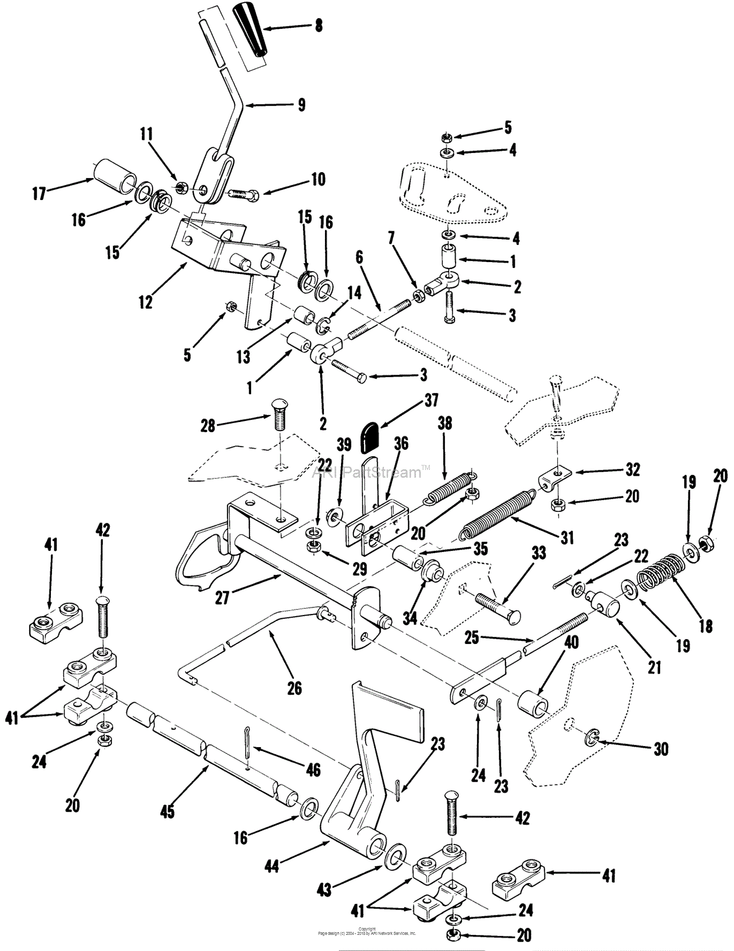 Toro 02-16BP04, B-165 Twin 5-Speed Tractor, 1982 Parts Diagram for ...